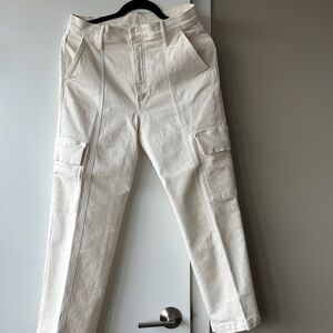 MOTHER Cream Ankle Cargo Pants